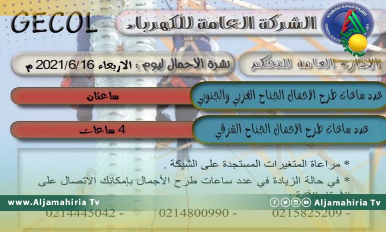 طرح الأحمال اليوم 4 ساعات