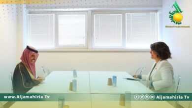 المنقوش تلتقي وزير الخارجية السعودي