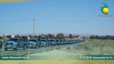 قوة أمنية تجري جولة في حدود العجيلات