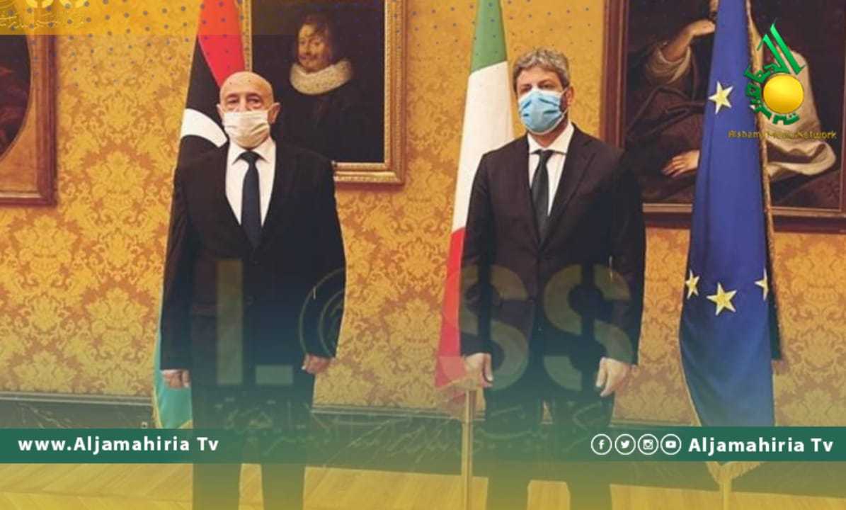 رئيس مجلس النواب يصل العاصمة الإيطالية