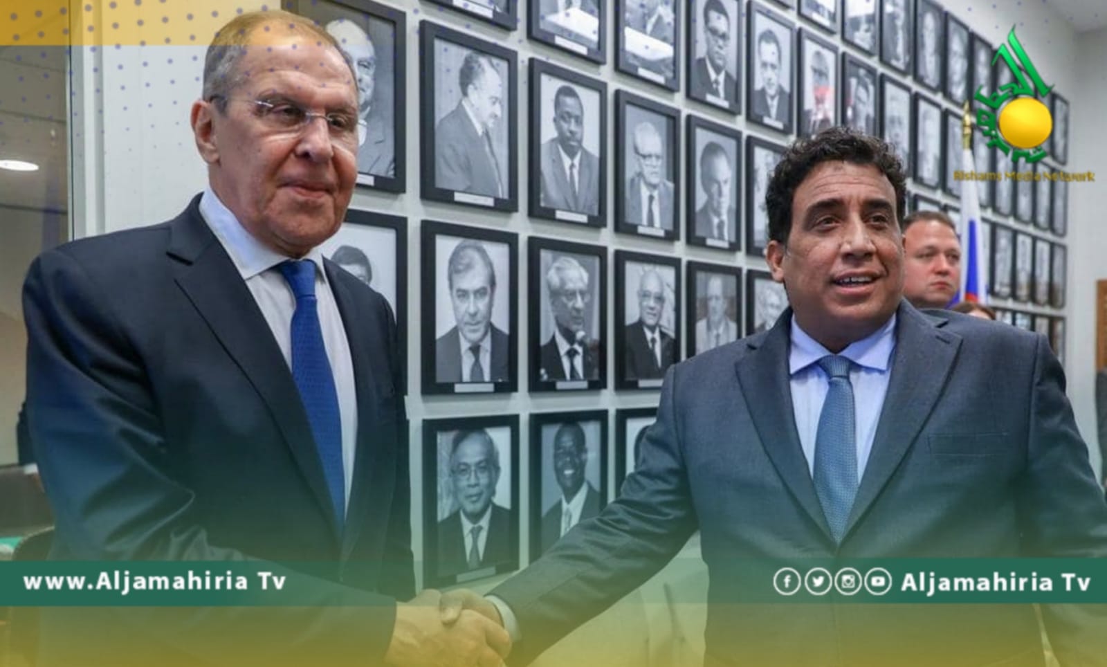 المنفي ووزير الخارجية الروسي لافروف