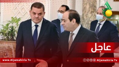 عاجل السيسي والدبيبة