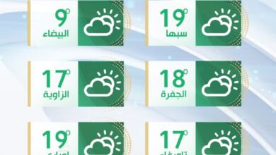 الأرصاد الجوية: طقس متقلب على أغلب مناطق الشمال مصحوبًا برياح نشطة وانخفاض ملحوظ بدرجات الحرارة