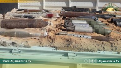 إعدام عدد كبير من الألغام والقذائف المجمعة من العقربية