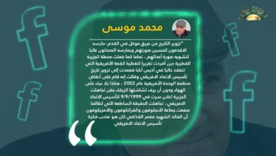 محمد موسى يرصد: تزوير تاريخ تأسيس الاتحاد الأفريقي على يد الجزيرة القطرية