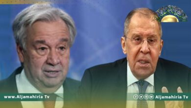 لافروف وغوتيرش يبحثان تطورات الأوضاع في ليبيا