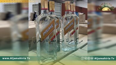 ضبط 120000 زجاجة مشروبات كحولية قادمة من أوكرانيا