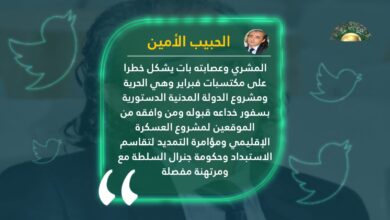 الأمين: المشري وعصابته باتوا يشكلون خطرا على مكتسبات فبراير