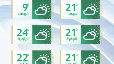 الأرصاد: طقس يميل للاعتدال اليوم على أغلب المناطق بينما الأجواء باردة على الشمال الشرقي