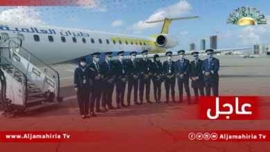 عاجل| رحلة لشركة طيران العالمية تصل مطار بنينا قادمة من معيتيقة على متنها 32 راكبا وتوقعات برحلة أخرى تقلع مساء اليوم من بنغازي إلى مطار معيتيقة تحمل 25 راكبا
