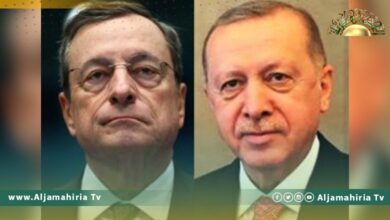 دراغي يناقش مع أردوغان تطورات الأوضاع في ليبيا