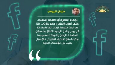 البيوضي: الانهيار يضرب كل مؤسسات الدولة والحل الوحيد صناديق الاقتراع