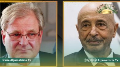 عقيلة صالح يتلقى مكالمة هاتفية من السفير الأمريكي.. هذه تفاصيلها