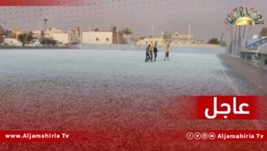 عاجل| سقوط برد بكميات كبيرة على مدينة نالوت