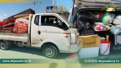سكان "الفلاح 2" من نازحي تاورغاء يحزمون أمتعتهم تحسبا لهجوم محتمل