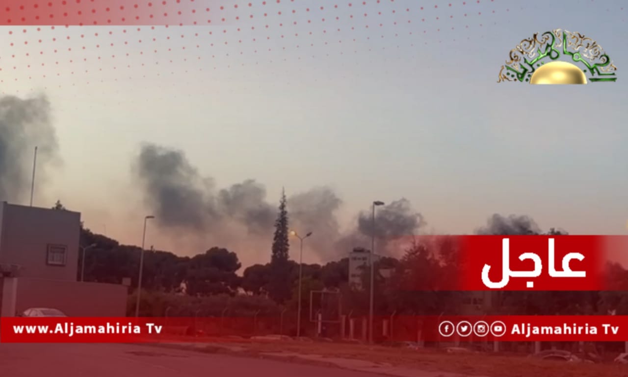 نشوب حريق وتصاعد الدخان بكثافة في منطقة رأس حسن خلف غابة وزارة الزراعة