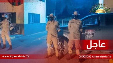 مجموعة تابعة لجهاز دعم الاستقرار تتحرك بالقرب من الإشارة الضوئية لمستشفى الخضراء باتجاه وسط أبو سليم