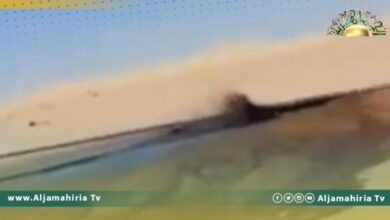 تسريب خام النفط من أحد الخطوط في حقل الواحة