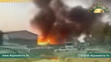 مصادر مطلعة: حريق كرزاز بـ مصراتة حدث في شركة تتبع عبد السلام الزوبي كانت مليئة بكوابل الألياف البصرية