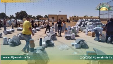 مفوضية اللاجئين تتصدق على 124 أسرة نازحة بمواد إغاثة