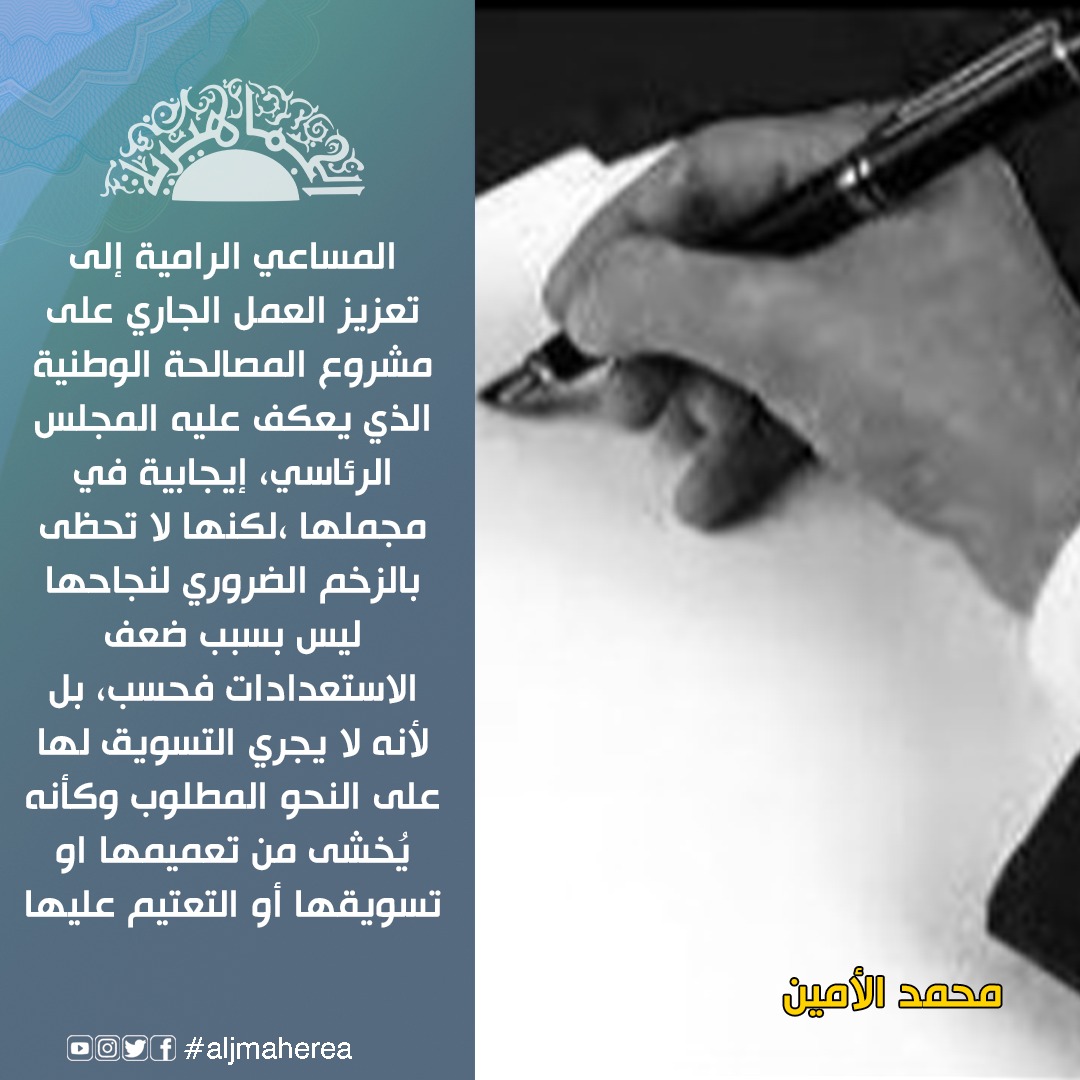 محمد الأمين يكتب// استراتيجية المصالحة الوطنية: مشروع قول أم فعل؟ وما هي شروطه؟