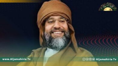 صور المترشح الرئاسي سيف الإسلام القذافي تزين المدن الليبية تحت عنوان: رمز وكرامة ليبيا