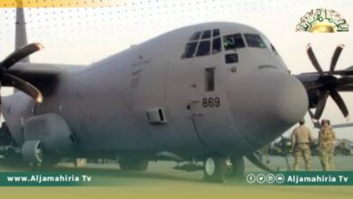 فلايت رادار: هبوط طائرة شحن عسكري بريطانية في قاعدة ‎مصراته