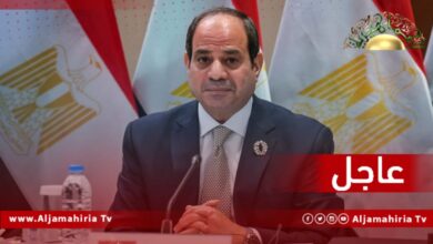 الرئيس المصري يدعو لمعالجة الأزمات في ليبيا دون التدخل في شؤونها الداخلية