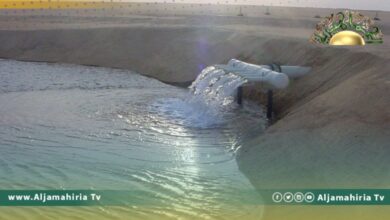 تسريب جديد بمسار مشروع النهر الصناعي العظيم المغذي لمدينة بنغازي