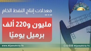 مؤسسة النفط: إنتاج الخام بلغ مليون و 220 ألف برميل