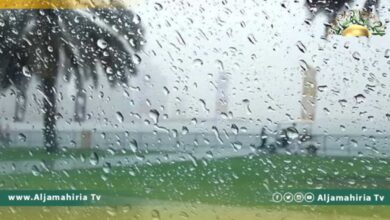 الزنتان تشهد هطول أمطار خفيفة إلى متوسطة