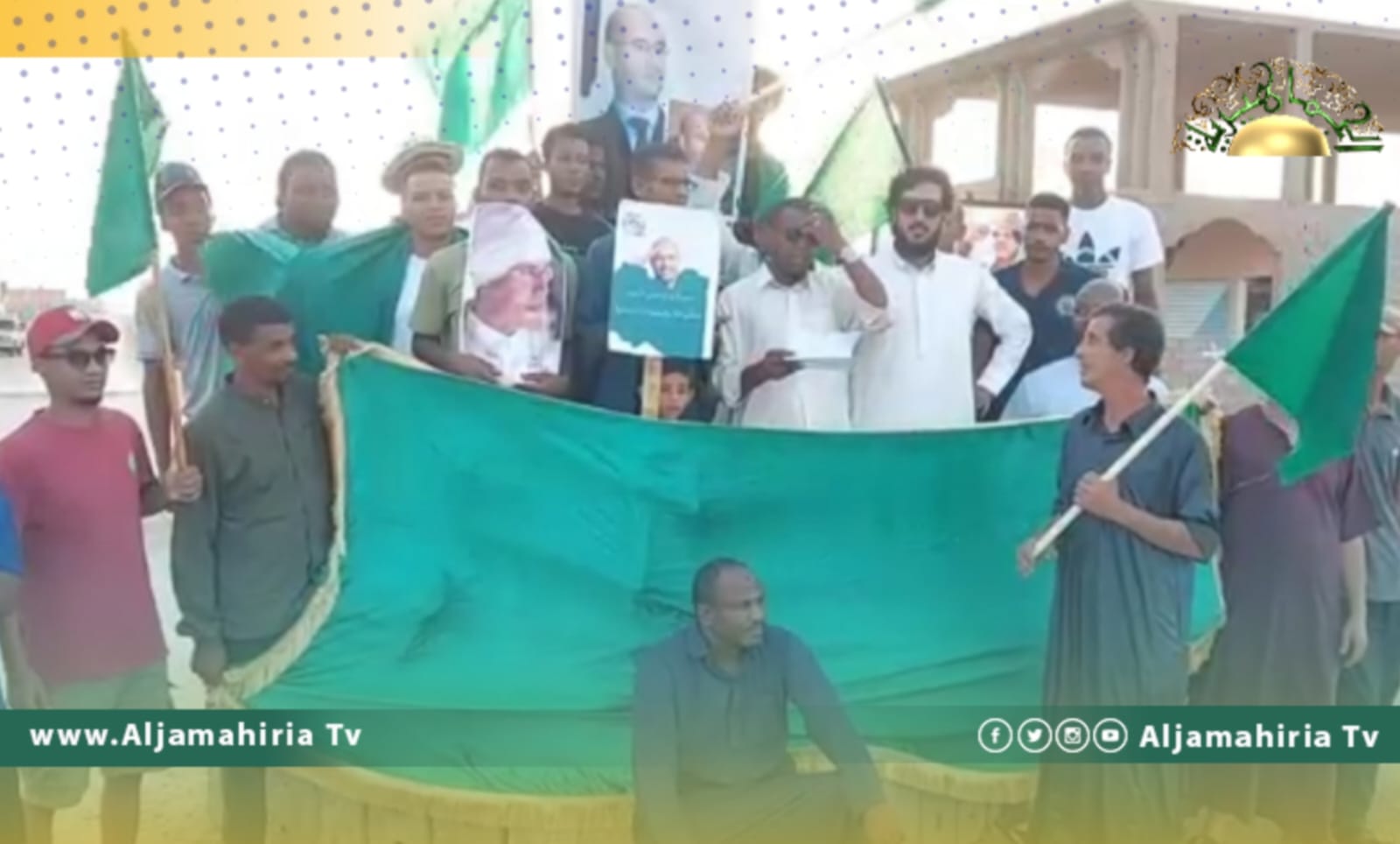 جماهير حراك شباب وادي الشاطئ يؤكدون مناصرتهم للدكتور سيف الإسلام القذافي