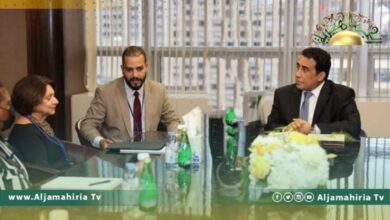 المنفي يبحث مع روزماري ديكارلو مستجدات الأوضاع السياسية في ليبيا