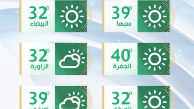 الأرصاد: تكاثر للسحب على مناطق الشمال الغربي مع سقوط أمطار يصحبها خلايا رعدية