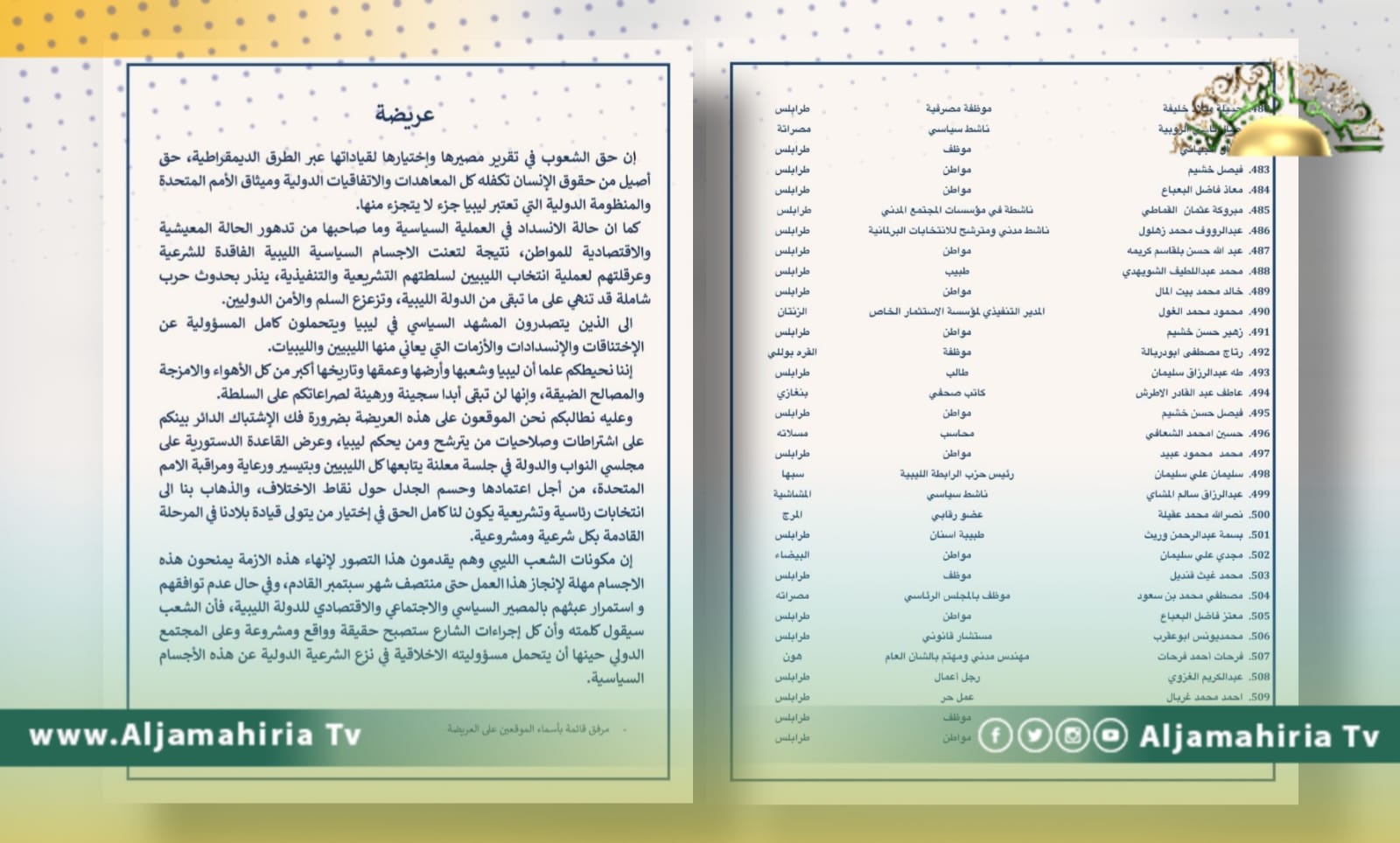514 مرشح للرئاسة والبرلمان وشخصيات سياسية وقانونية يطالبون بمعالجة القاعدة الدستورية