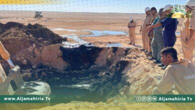 شركة الخليج العربي: إصلاح التسرب بخط النفط الرئيسي بين حقل السرير وميناء الحريقة