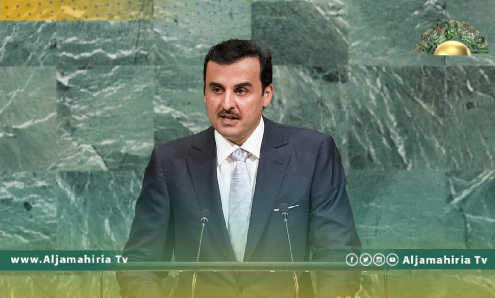 أمير قطر يطالب باتخاذ إجراء دولي لاستكمال العملية السياسية في ليبيا