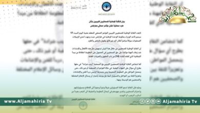 نقابة الصحفيين الليبيين تستهجن إهانة عادل جمعة لصحفية ليبية وتضامنها معها