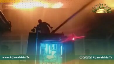 حريق بمحطة درنة البخارية ورجال الإطفاء يسيطرون عليه