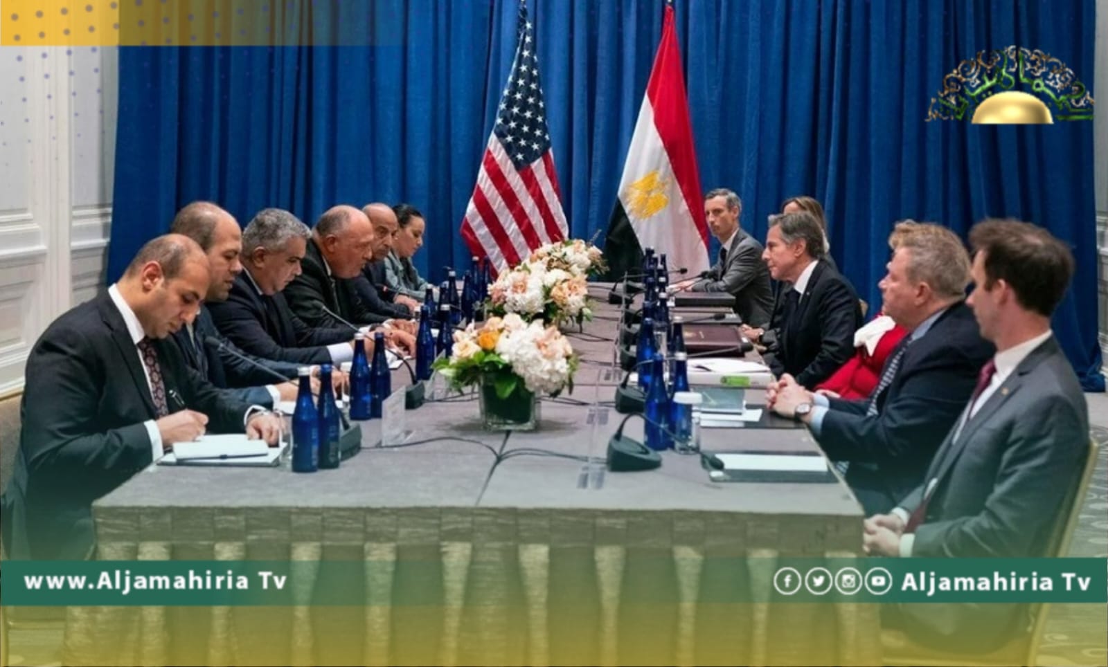 وزراء خارجية مصر وأمريكا وفرنسا وبلجيكا وفنلندا يبحثون تطورات الأزمة الليبية