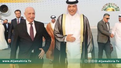 عقيلة صالح يستعرض مع رئيس مجلس الشوري القطري تطورات الأوضاع في ليبيا