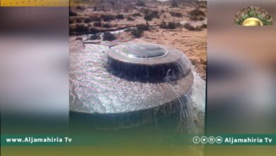 اعتداء على مسار اجدابيا بنغازي بجهاز النهر الصناعي العظيم