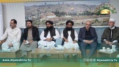 بما يكشف من جديد توجهاتهم الإرهابية.. الساعدي يلتقي الناطق باسم حركة طالبان الأفغانية