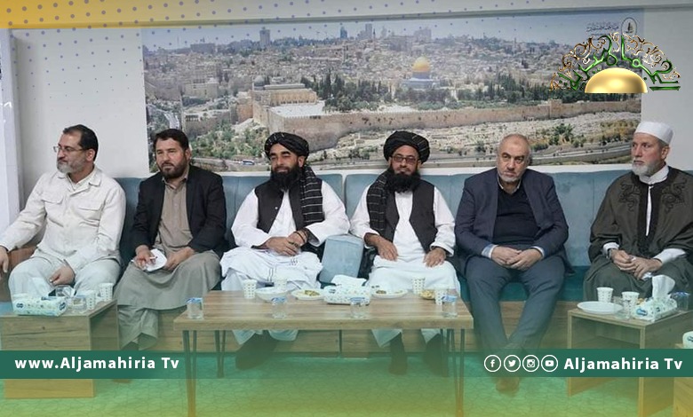 بما يكشف من جديد توجهاتهم الإرهابية.. الساعدي يلتقي الناطق باسم حركة طالبان الأفغانية