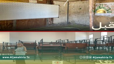 اللجنة الدولية للصليب الأحمر بليبيا تتصدّق بمقاعد وسبّورات لمدرسة في زليتن