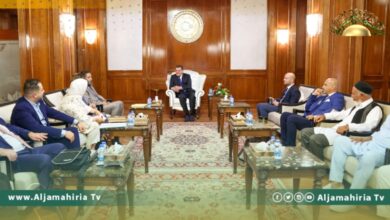 الدبيبة يبحث مع وفد من درنة أوضاع نازحي المدينة ومشاكلهم