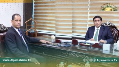 المنفي يبحث مع نائب رئيس مجلس الدولة آلية الاتفاق على القاعدة الدستورية