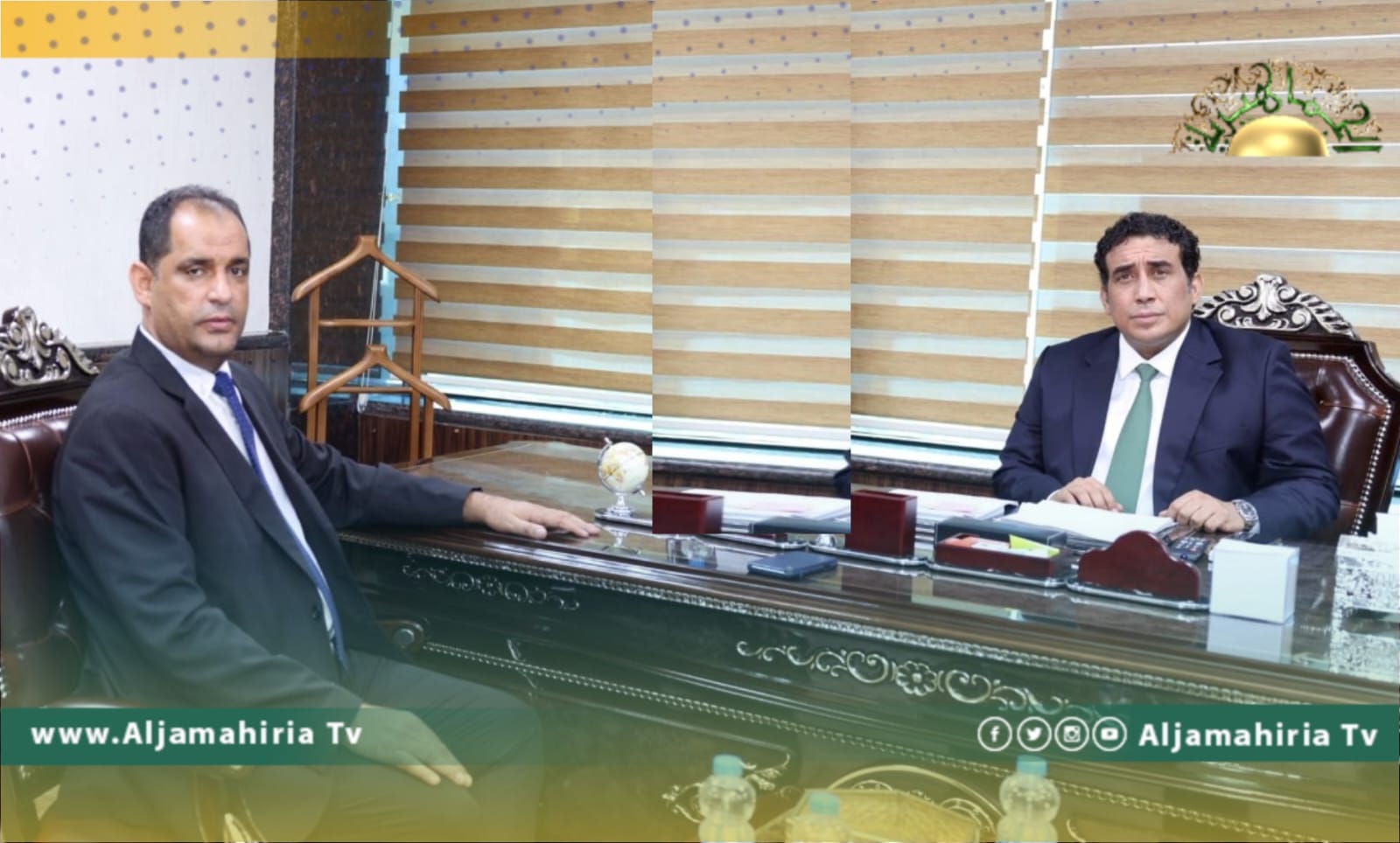 المنفي يبحث مع نائب رئيس مجلس الدولة آلية الاتفاق على القاعدة الدستورية