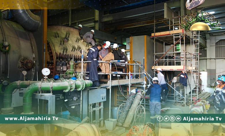 شركة الكهرباء: بدء العمرة الجسيمة للوحدة الغازية الرابعة بمحطة جنوب طرابلس