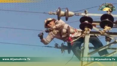 شركة الكهرباء: صيانة خطوط هوائية ومحطات في ترهونة لتحسين الشبكة